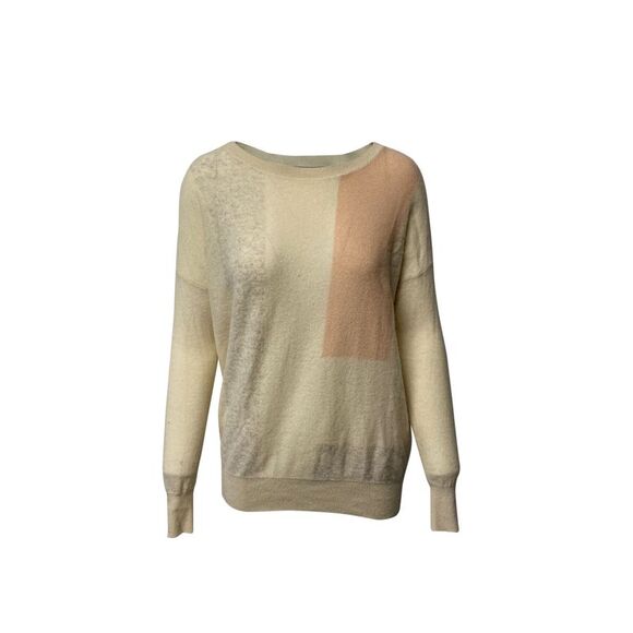 Vince Colorbock Sweater in Beige Cashmere